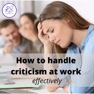 How to handle criticism at work